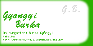 gyongyi burka business card