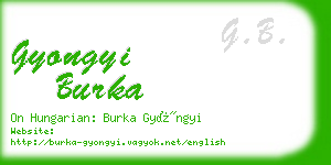 gyongyi burka business card